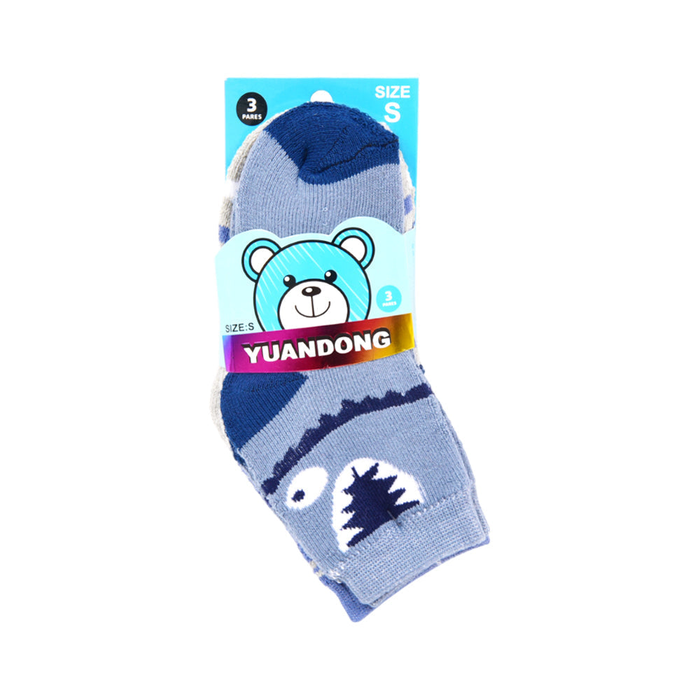 BOYS TOWEL SOCKS 3PAIR NZW-25 001 Default Title - MamasJan KidsWear