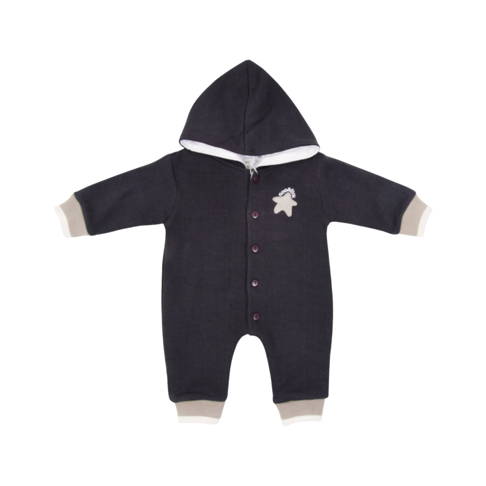 BOYS L/S ROMPER HOODED O.S.B NZW-25 3-6 M 786 Default Title - MamasJan KidsWear