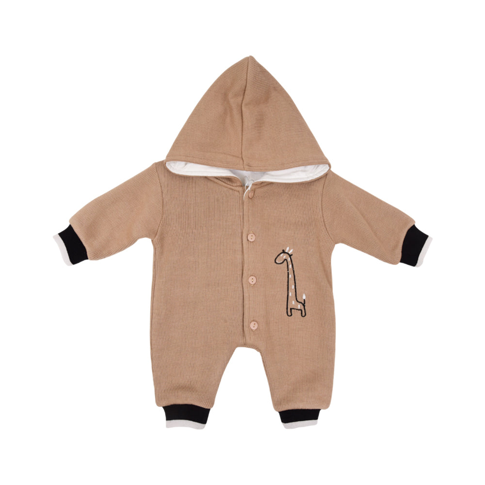 BOYS L/S ROMPER HOODED O.S.B NZW-25 3-6 M 812 Default Title - MamasJan KidsWear