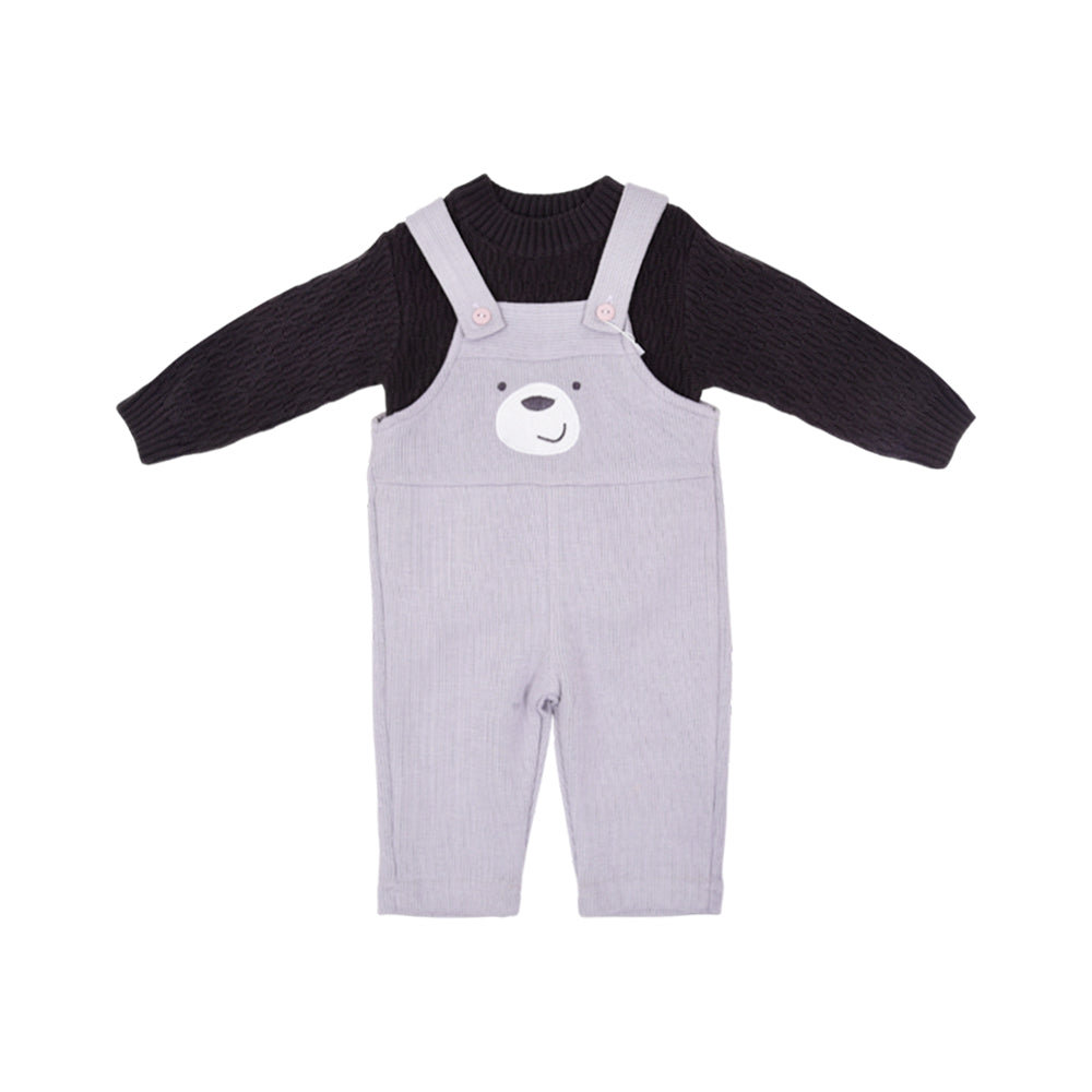 BOYS L/S 2PC ROMPER HOODED O.S.B NZW-25 9-12 M 614 Default Title - MamasJan KidsWear