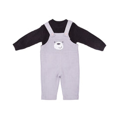 BOYS L/S 2PC ROMPER HOODED O.S.B NZW-25 9-12 M 614 Default Title - MamasJan KidsWear