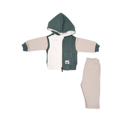 BOYS L/S 3PC PAJAMA SUIT HOODED NZW-25 3-6 M 1048 Default Title - MamasJan KidsWear