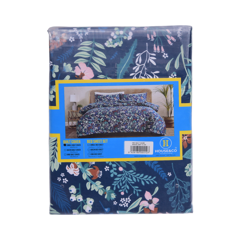 House & Co QUILT COVER SINGLELEAF TC-250 Default Title - MamasJan Household