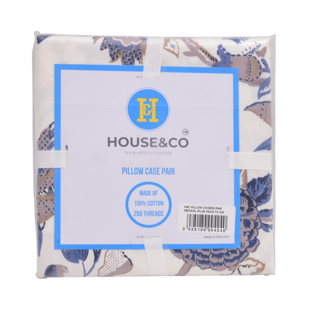 House & Co PILLOW COVERS PAIR MEDICAL PLUS 19X29 TC-250 Default Title - MamasJan Household