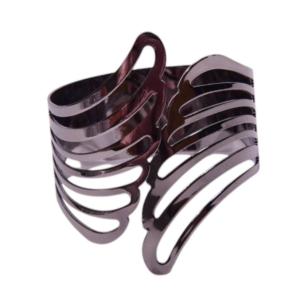 NAPKIN RING IR SILVER GREY 22 Default Title - MamasJan Household