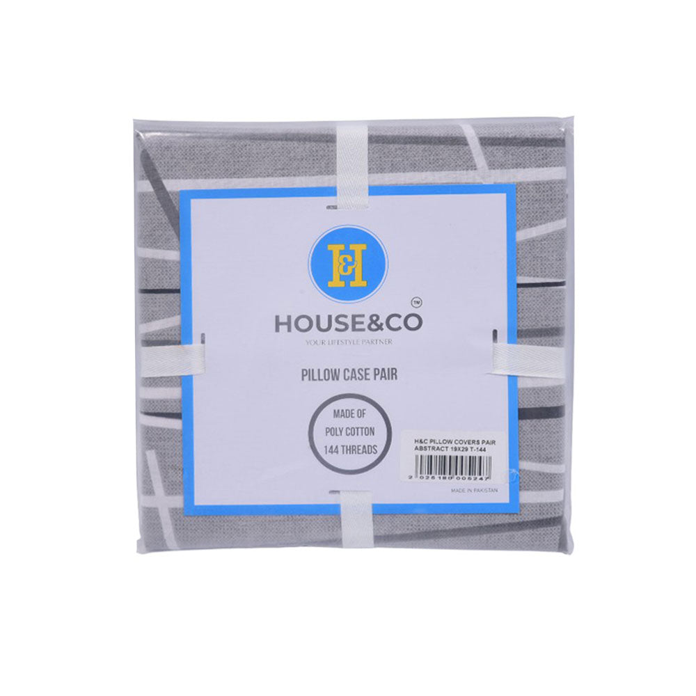House & Co PILLOW COVERS PAIR LEAF 19X29 T-144 Default Title - MamasJan Household