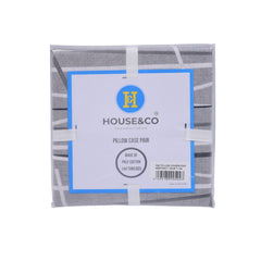 House & Co PILLOW COVERS PAIR LEAF 19X29 T-144 Default Title - MamasJan Household