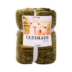 FLEECE BLANKET IR GREEN 62301-2 Default Title - MamasJan Household