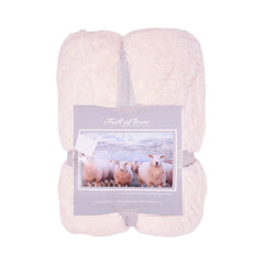 FLEECE BLANKET IR OFF-WHITE 62301-3 Default Title - MamasJan Household