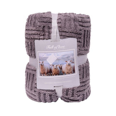 FLEECE BLANKET IR DARK-GREY 62301-4 Default Title - MamasJan Household