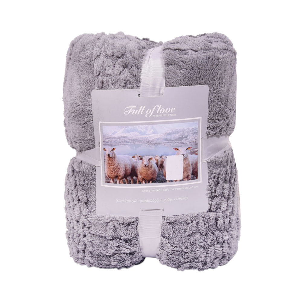 FLEECE BLANKET IR DARK-GREY 62301-5 Default Title - MamasJan Household