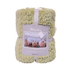 FLEECE BLANKET IR LIGHT-GREEN 62301-5 Default Title - MamasJan Household