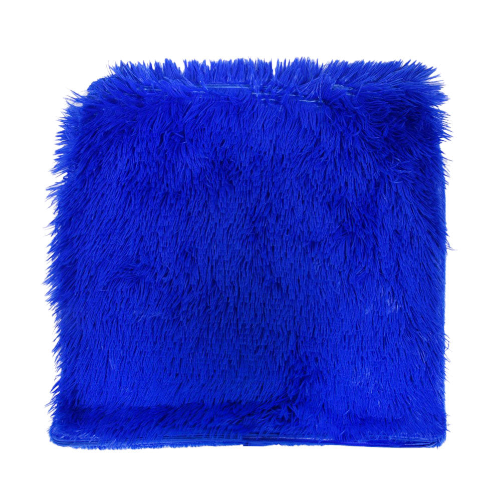 THE CUSHION COVER WOOL SHAGGY ROYAL BLUE-25 Default Title - MamasJan Household