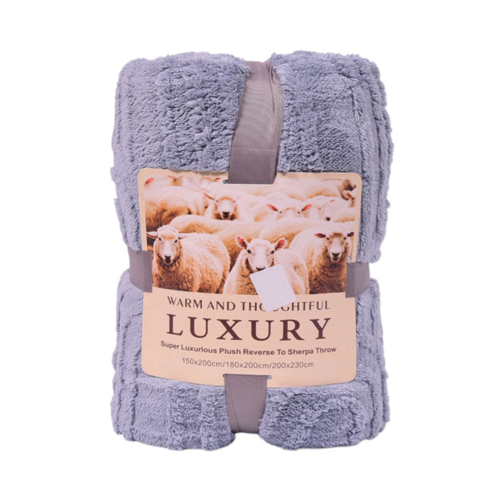 FLEECE BLANKET IR SKY BLUE 62301-6 Default Title - MamasJan Household