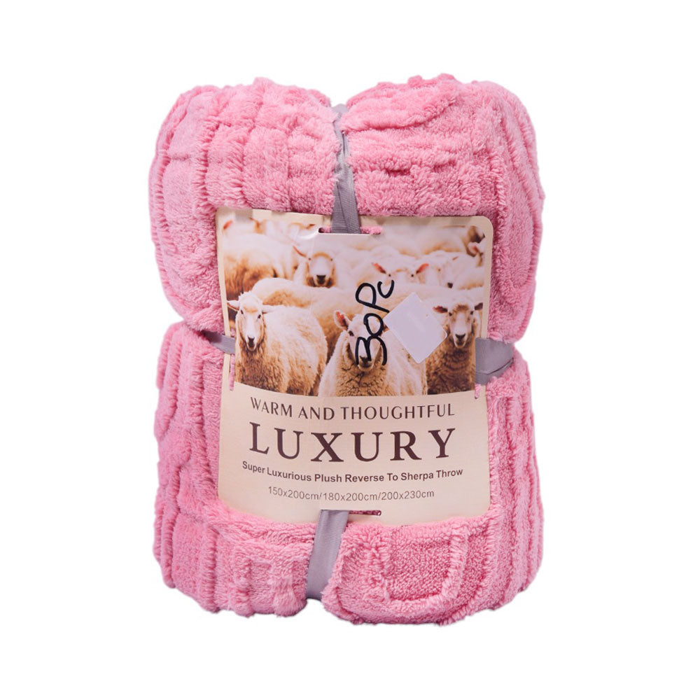 FLEECE BLANKET IR PINK 62301-6 Default Title - MamasJan Household