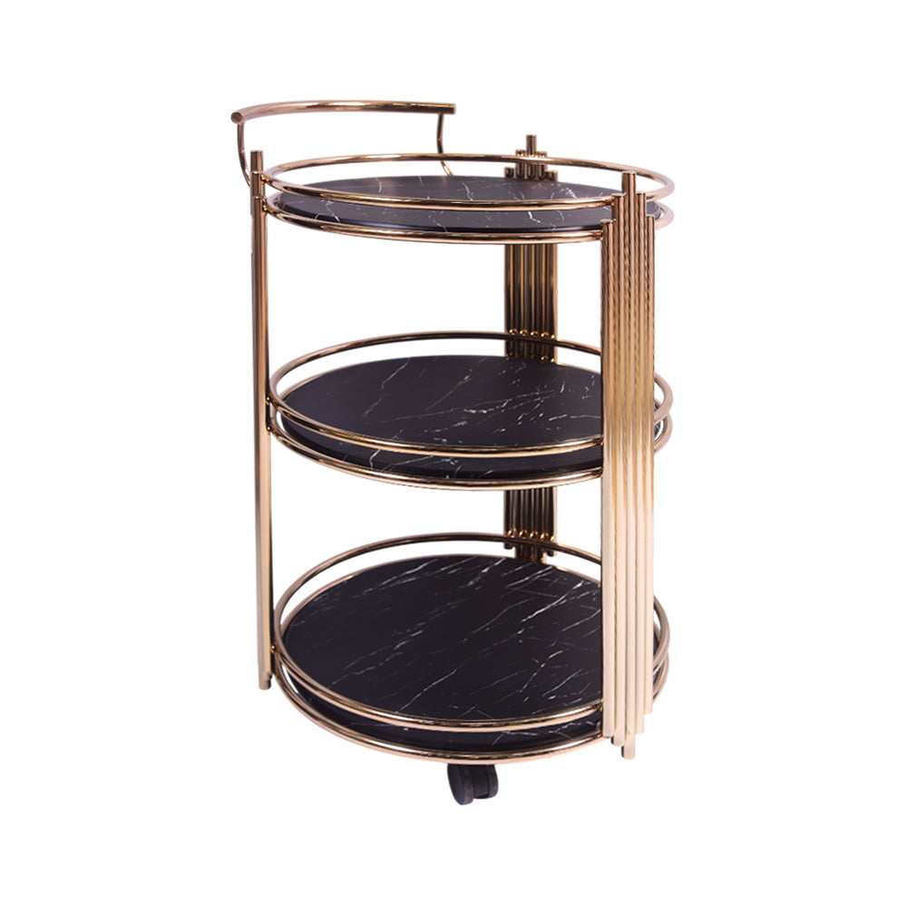 TEA TROLLEY THREE SHELF DELUXE-P21809 Default Title - MamasJan Household