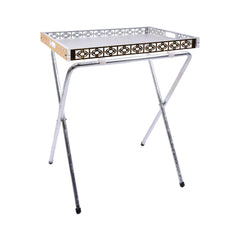 FOLDING TABLE ACRYLIC WHITE/GOLDEN 303 Default Title - MamasJan Household