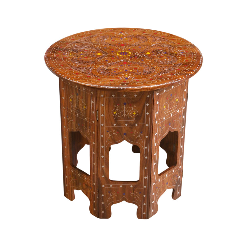 COFFEE TABLE CARVING SOLID WOOD 01 Default Title - MamasJan Household