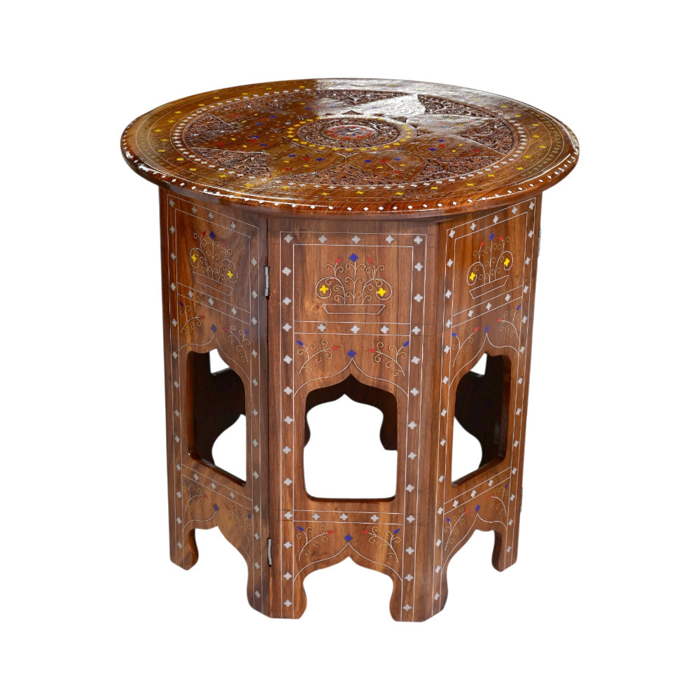 COFFEE TABLE CARVING SOLID WOOD 02 Default Title - MamasJan Household