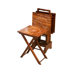 PICNIC TABLE SOLID WOOD 4 PCS SET 02 Default Title - MamasJan Household