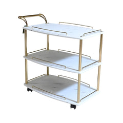 TEA TROLLEY STATE 3 SHELF GOLDEN-P21823 Default Title - MamasJan Household