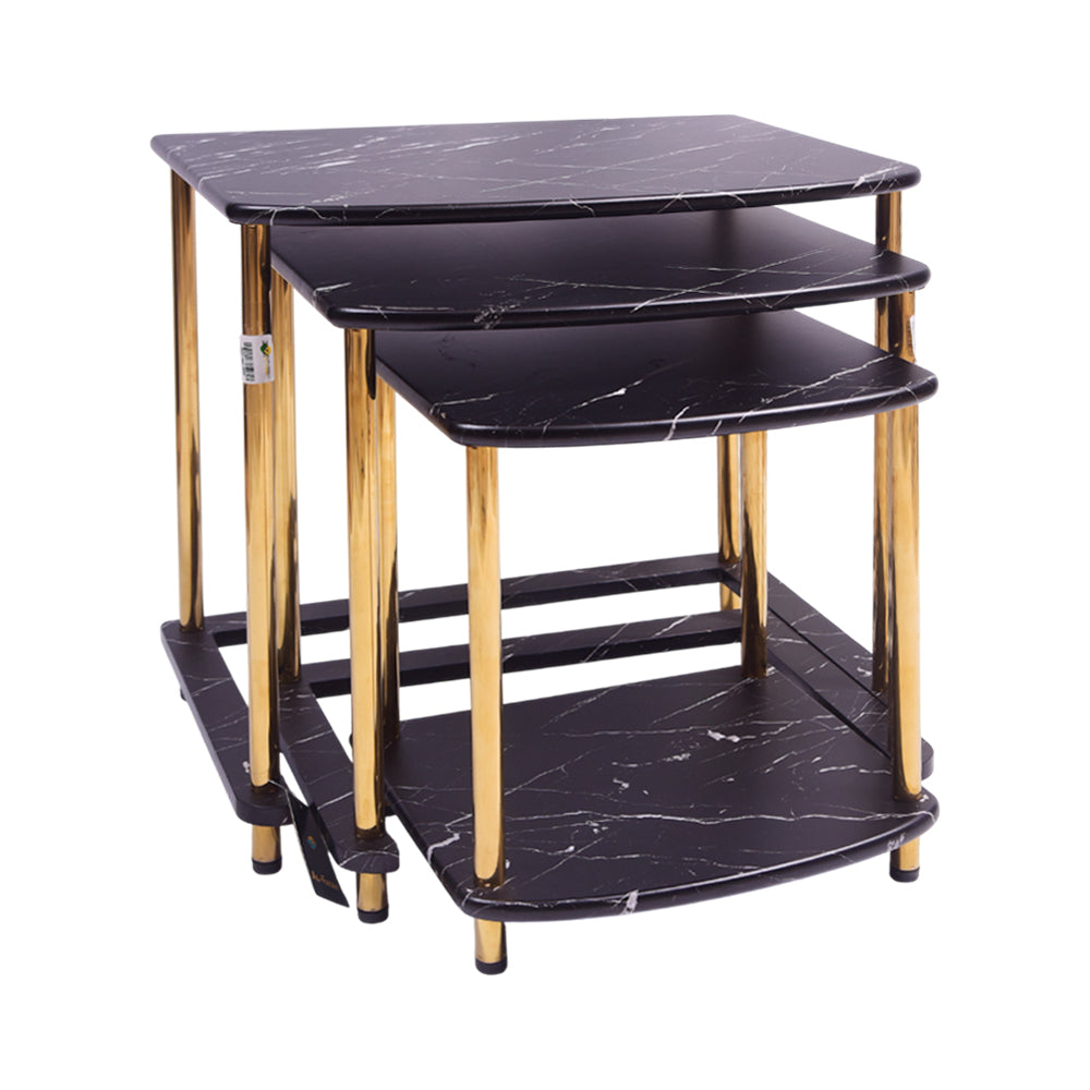 TABLE SET DELUXE-178 BLACK MARBLE-E18 Default Title - MamasJan Household