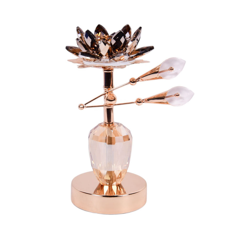 CANDLE STAND CRYSTAL H2274S Default Title - MamasJan Décor