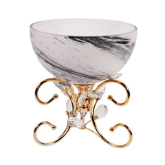 BOWL WITH STAND JX-430-2 Default Title - MamasJan Décor
