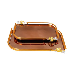TRAY SET 2PC SQUARE AZ003 Default Title - MamasJan Décor