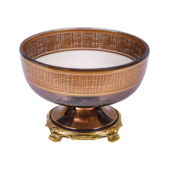 BOWL CRYSTAL BRASS IR MS-A122-ST01A4 JSLT008-531 Default Title - MamasJan Décor