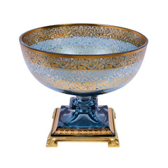 BOWL CRYSTAL BRASS IR MS-A236-ST05B1 JSLT033-567-3 Default Title - MamasJan Décor