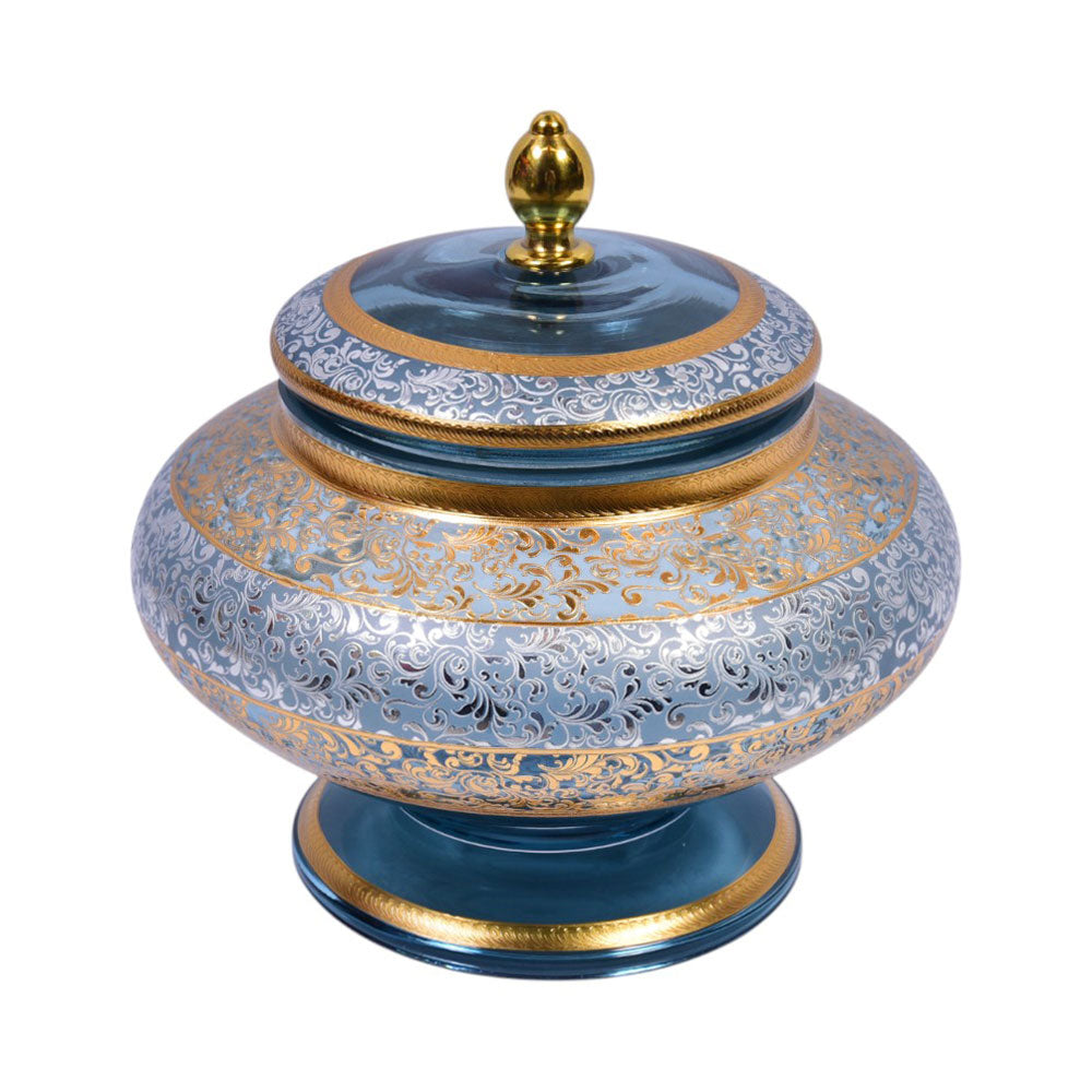 BOWL CANDY CRYSTAL BRASS IR MS-A235 JSLT033-567-3 Default Title - MamasJan Décor