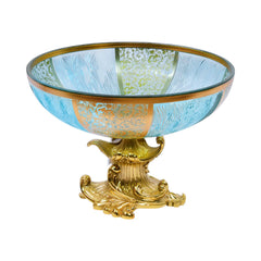 BOWL CRYSTAL BRASS IR E9-B3045-1 JSA02-839 Default Title - MamasJan Décor
