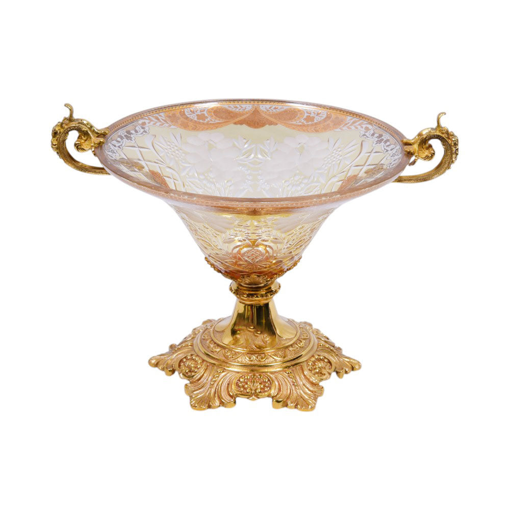 BOWL CRYSTAL BRASS IR FK7-B3049-2 EAC-150-A1-2626 Default Title - MamasJan Décor