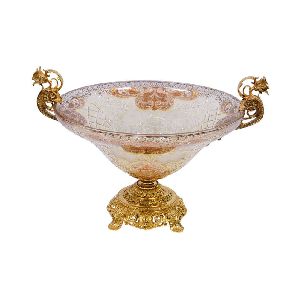 BOWL CRYSTAL BRASS IR FK7-B3021-3 EAC-150-A1-2626 Default Title - MamasJan Décor