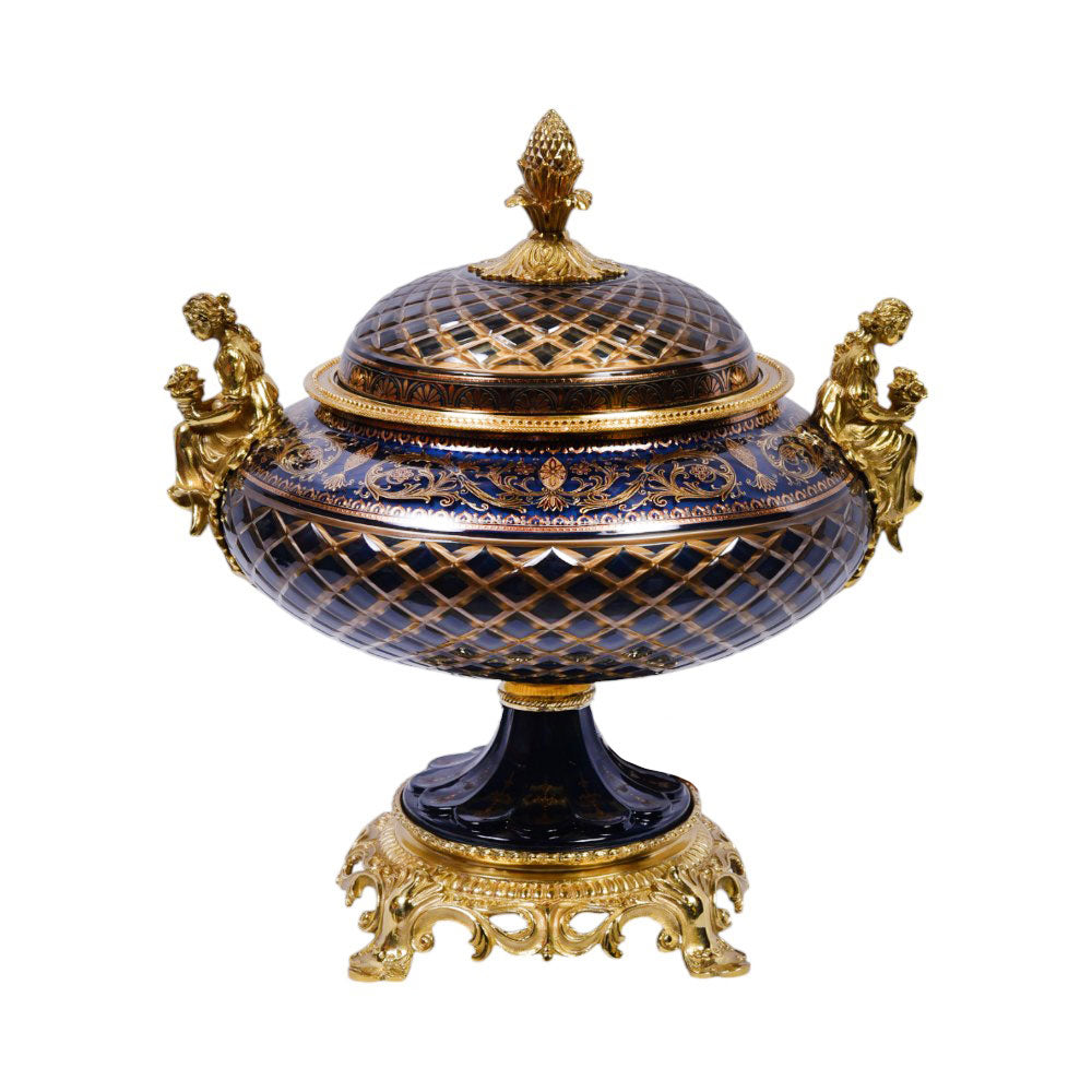 BOWL CANDY CRYSTAL BRASS IR EJ2041-3 PCT-N102-10-CH050 Default Title - MamasJan Décor