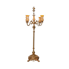 FLOOR LAMP CRYSTAL BRASS A+B IR XG01-1-W JC102-A25 Default Title - MamasJan Décor