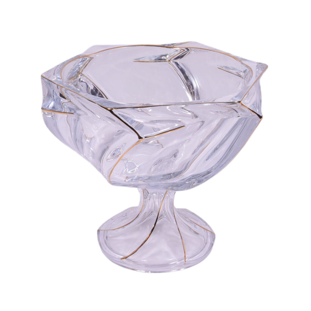 BOWL CRYSTAL GOLDEN 0640-14 Default Title - MamasJan Décor