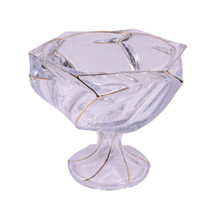 BOWL CRYSTAL GOLDEN 0640-14 Default Title - MamasJan Décor