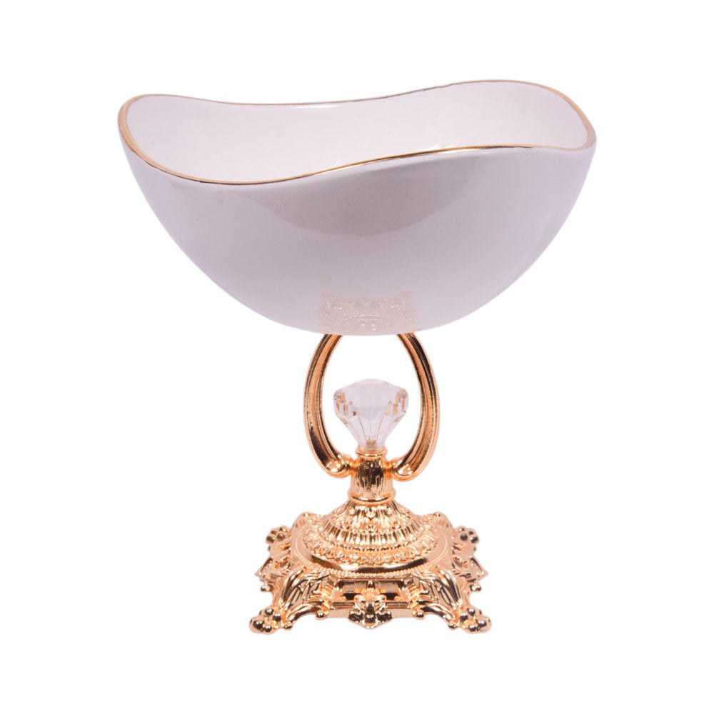 BOWL WITH STAND SJ1162L Default Title - MamasJan Décor