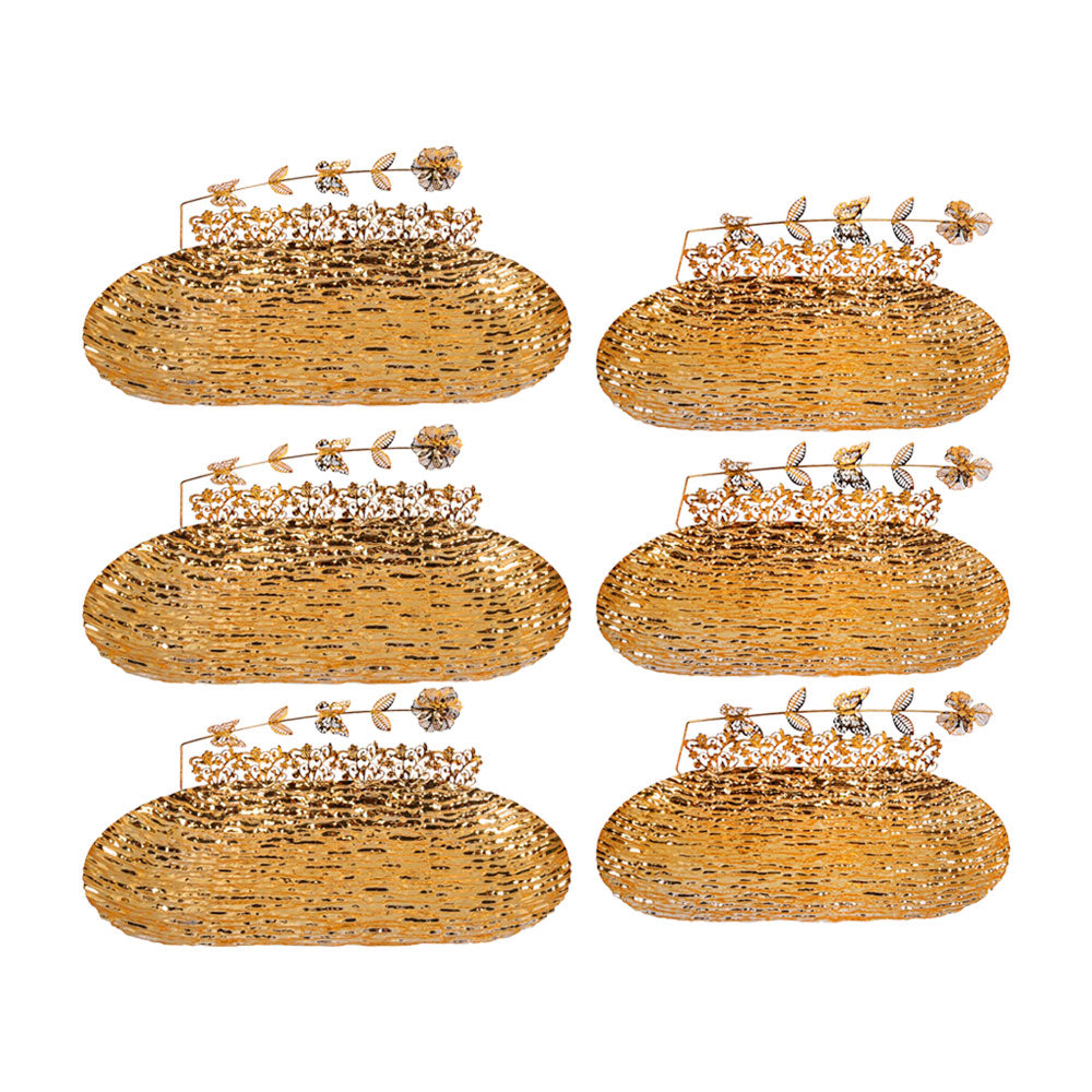 BASKET GOLDEN 6PC SET IR 6842-1 Default Title - MamasJan Decoration