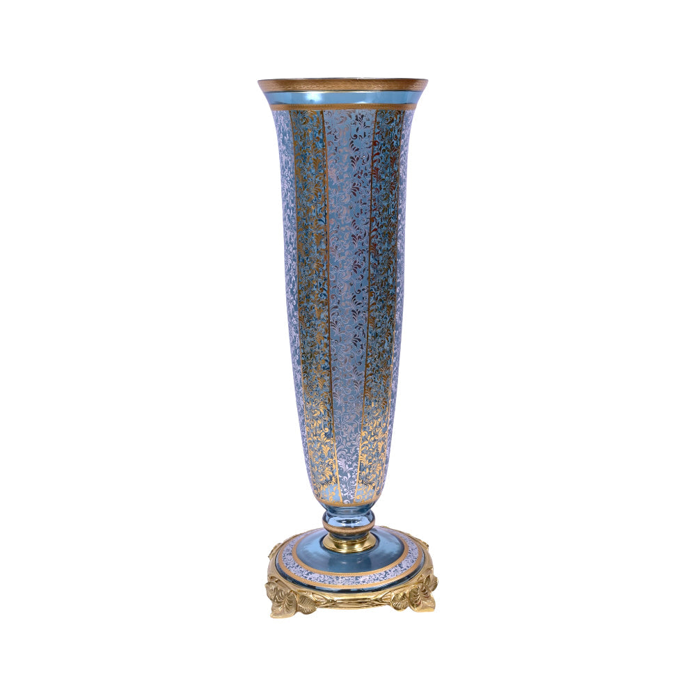 VASE CRYSTAL BRASS IR MS-A213-ST01B1 JSLT033-567-3 Default Title - MamasJan Décor