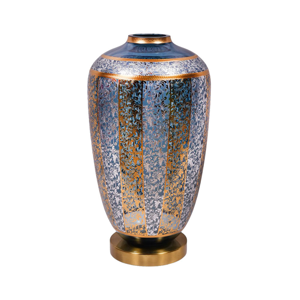 VASE CRYSTAL BRASS IR MS-A006-T64 JSLT033-567-3 Default Title - MamasJan Décor