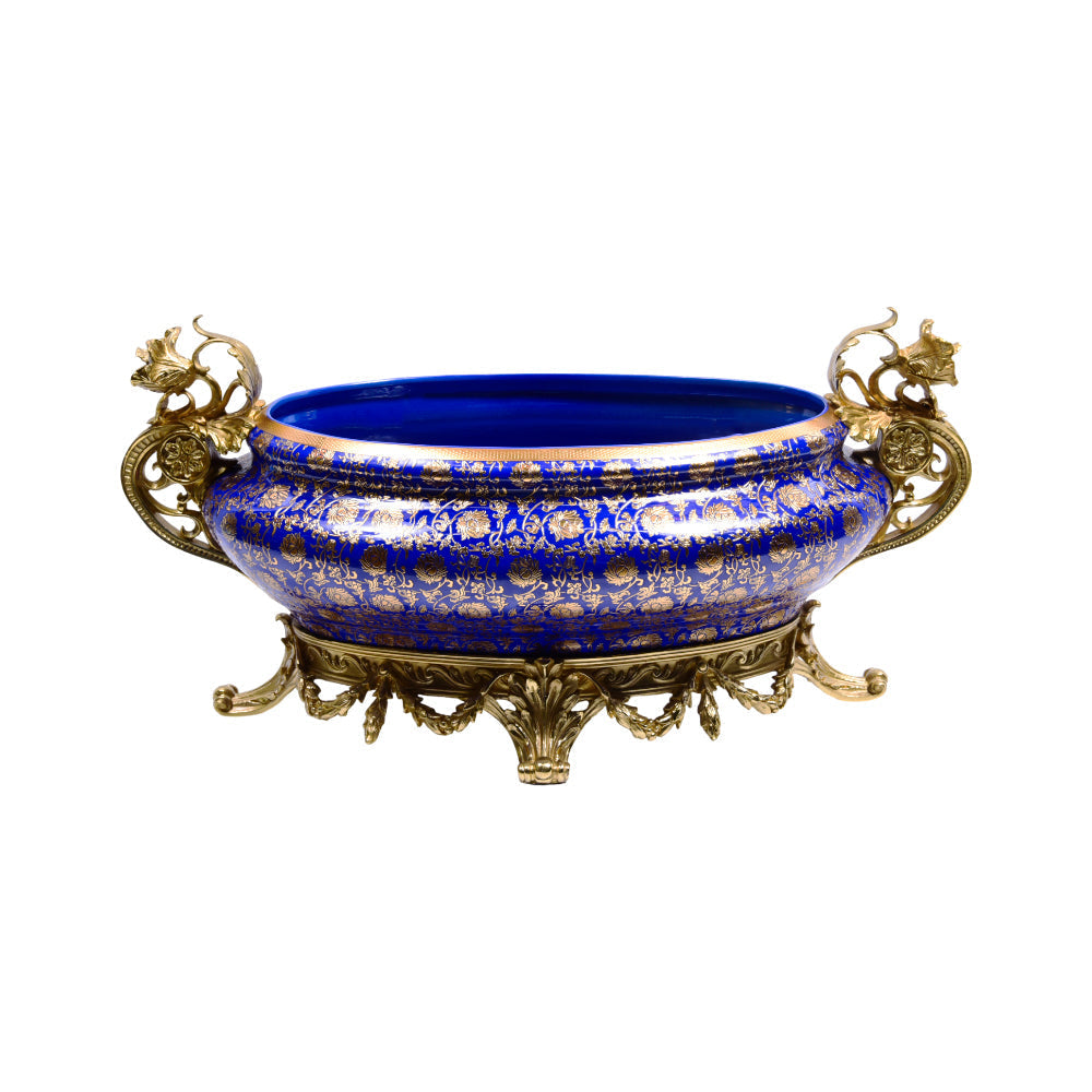 BOWL PORCELAIN BRASS IR H-PB131-366 JS-YB1-HBU01 Default Title - MamasJan Décor