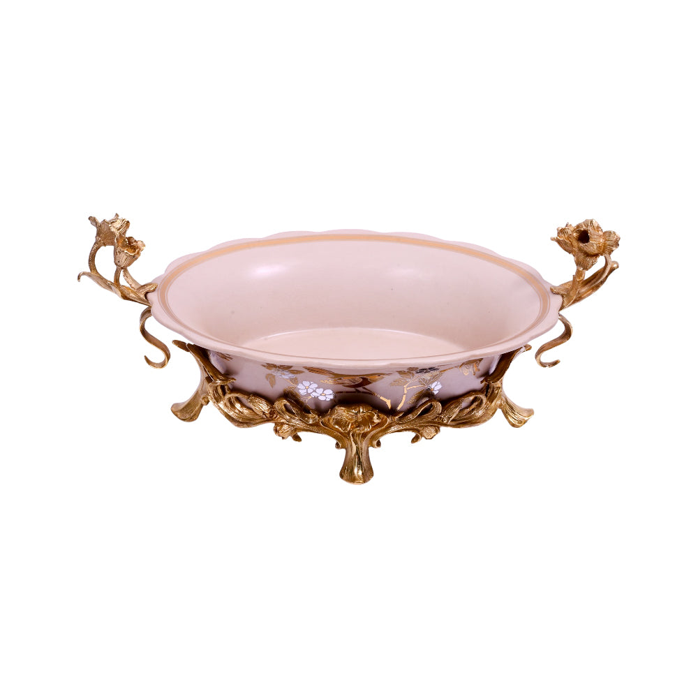 BOWL PORCELAIN BRASS IR H-PB56-367 JS-1801-HBW01 Default Title - MamasJan Décor