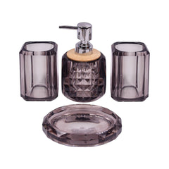 BATHROOM SET 4PC ACRYLIC IR F4647HW Default Title - MamasJan Decoration