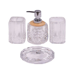 BATHROOM SET 4PC ACRYLIC IR F4647W Default Title - MamasJan Decoration