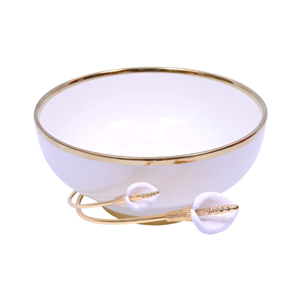 BOWL FRUIT ORCHID WB-1335 Default Title - MamasJan Decoration