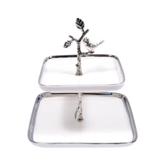 DISH 2 TIER ORCHID WB-1398 Default Title - MamasJan Décor