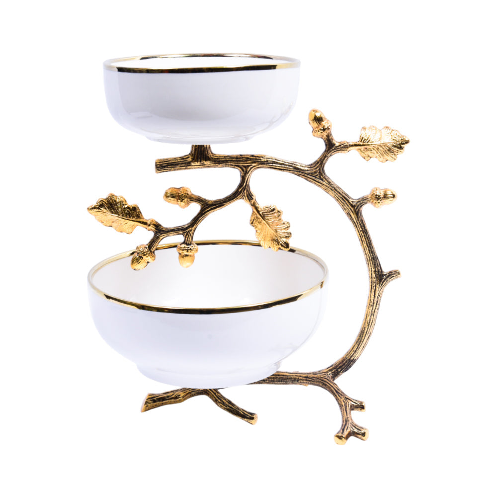 BOWL FRUIT 3 TIER ORCHID WB-1451 Default Title - MamasJan Décor
